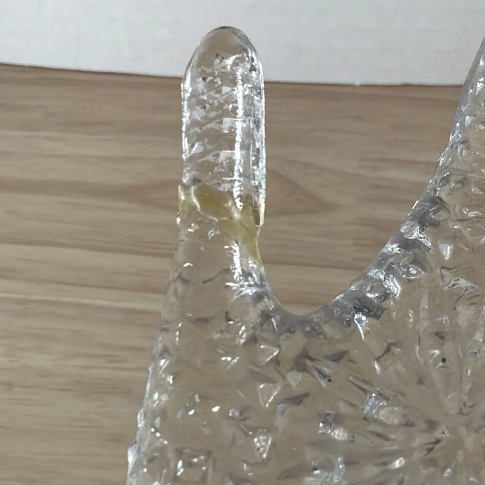 REPAIRED Vintage Chadwick Miller Crystal Hand Ring Jewelry Holder Clear Glass